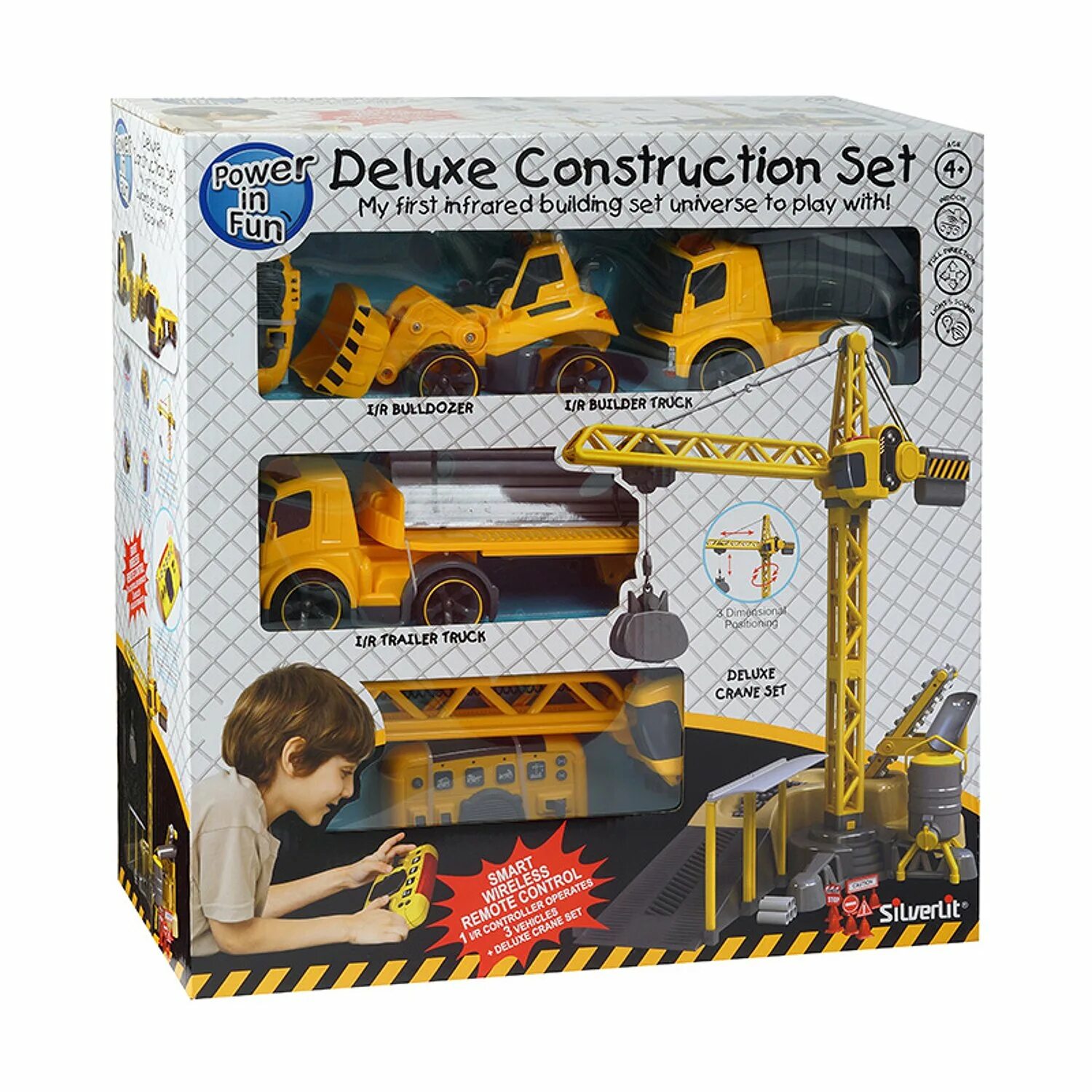 Deluxe construction. Набор Silverlit мега стройка. Игровой набор Silverlit Power in fun мега стройка. Silverlit набор машин на инфракрасном управлении мега стройка. Silverlit Делюкс набор.