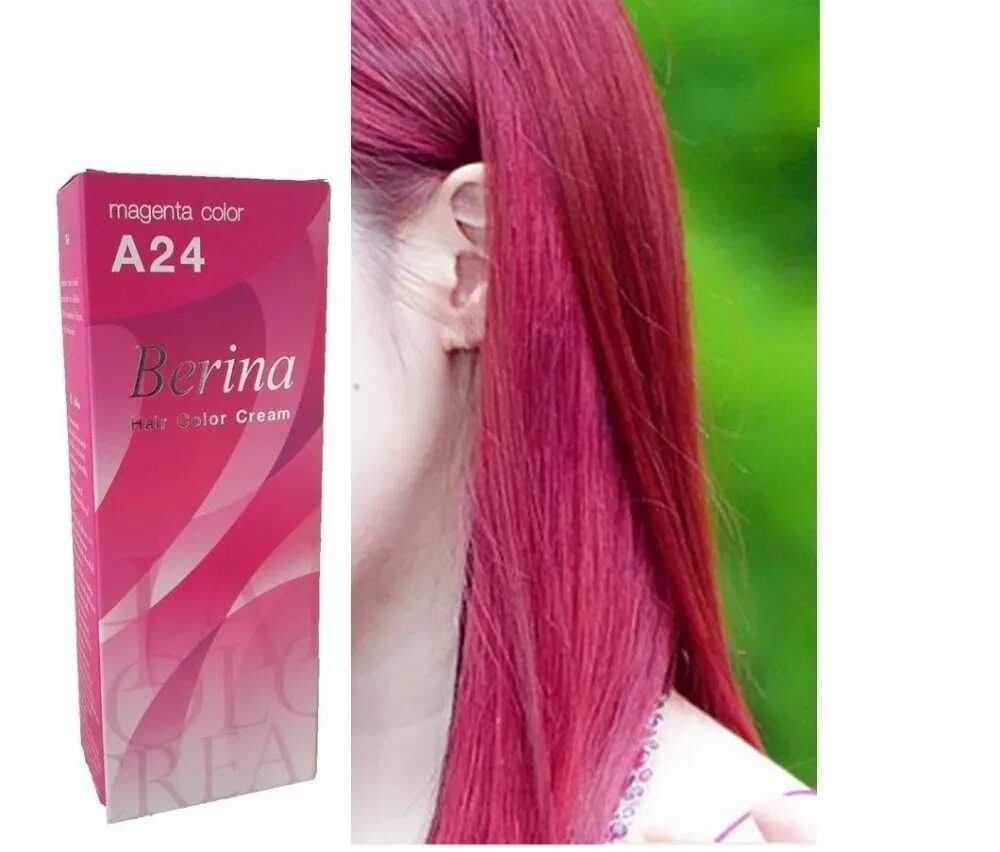 Berina hair Color Cream Magenta a24. Краска для волос Берина Бургундский. Розовая краска для волос. Ярко розовая краска для волос. Розовые волосы краска отзывы