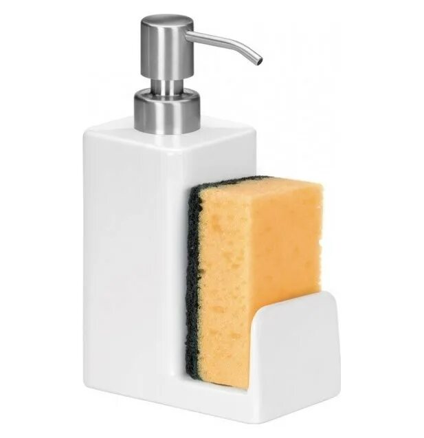 Дозатор Тескома. Дозатор для мыла Tescoma с губкой. Дозатор для жидкого мыла Тескома 900614. Диспенсер для кухни Тескома. Емкость для мытья посуды