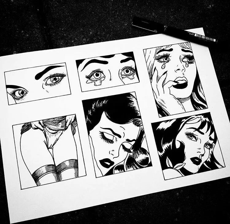 Комиксы черно белые. Чудо женщина в комиксном стиле черно белый. Комиксы черно белым девушки. Рисунки в стиле поп-арт черно белые. Чёрная канарейка dc.