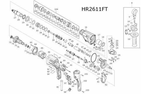 Взрыв схема макита hr2470