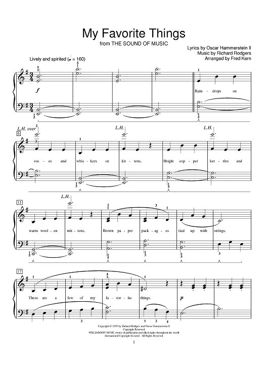 Песня my favorite things. My favourite things сочинение. Favourite things ноты для фортепиано. My favorite things текст. My favorite things текст.