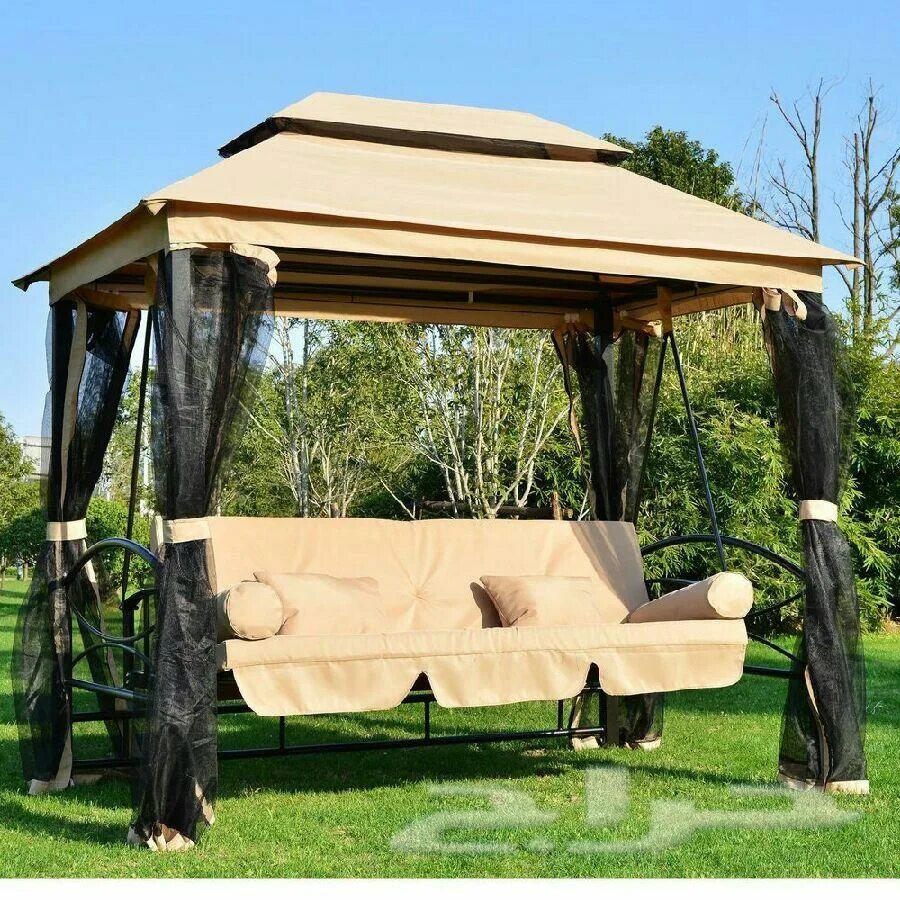 Крыша на качели купить. Садовые качели Steel Luxor Swing Gazebo. Suntime Luxor Gazebo Swing Cover качели. Садовые качели беседка. Навес для качелей садовых.