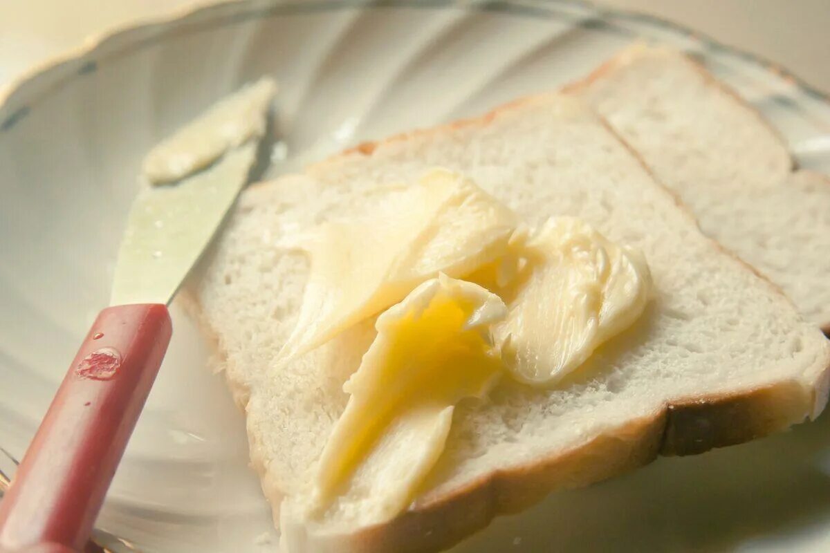 Under the butter