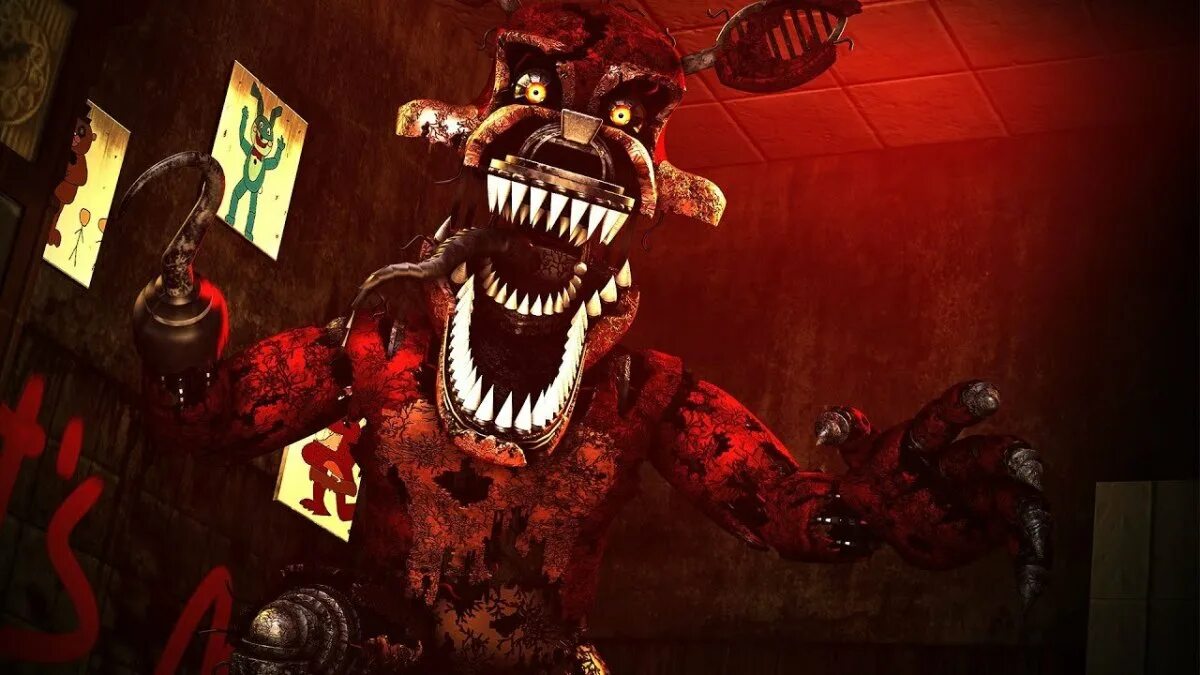 FNAF 4 кошмарный Фокси. Страшнее fnaf