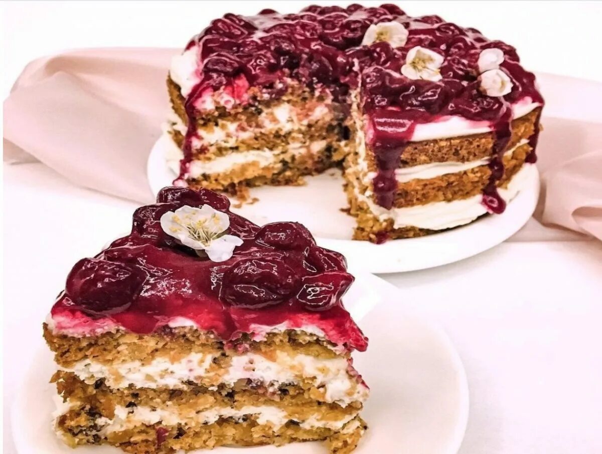 Торт с вишней и маскарпоне. Торт с вишней и маскарпоне