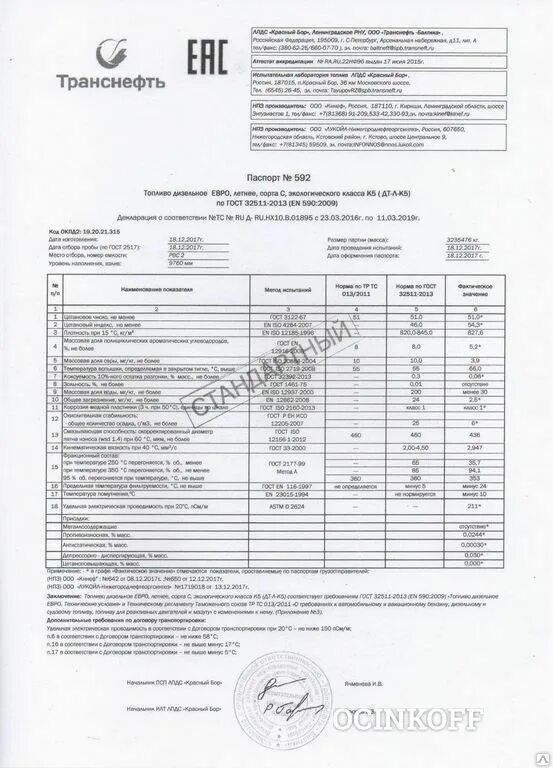 Гост 32511 топливо дизельное