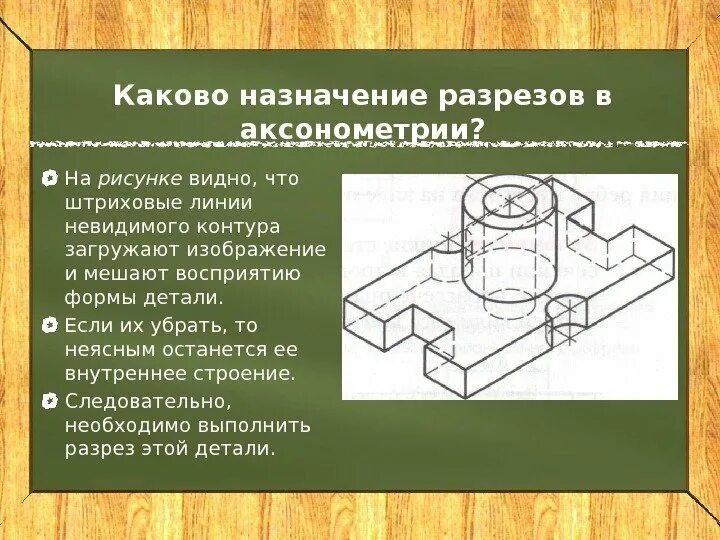 Для изображения невидимого контура применяется. Аксонометрический разрез. линия невидимого контура. назначение линий невидимого контура. линии невидимого контура на эскизе.
