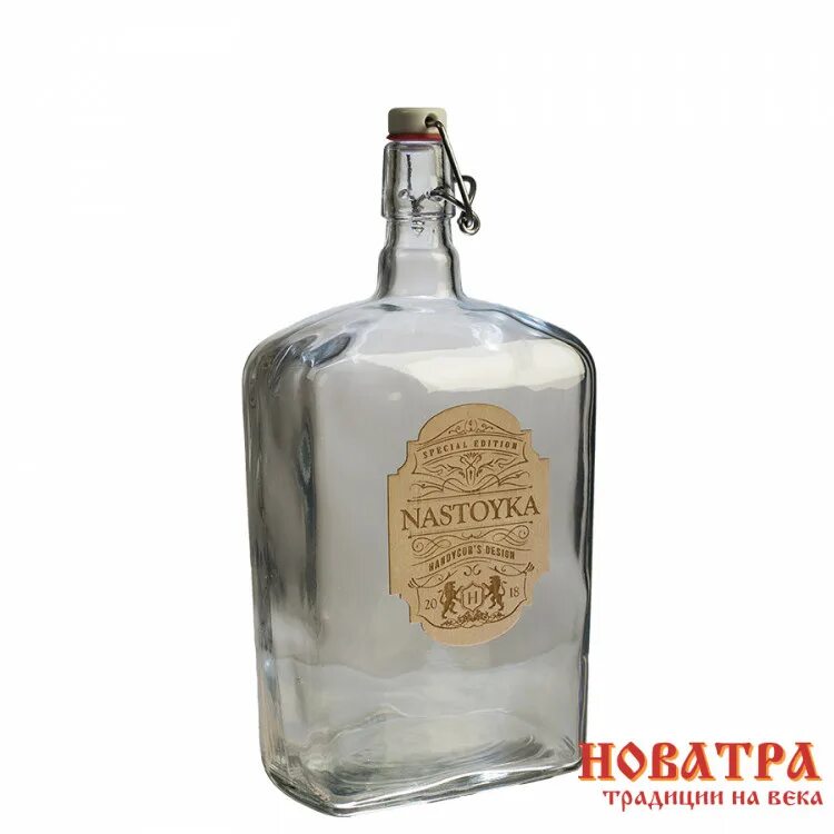 Бутылка стеклянная «Викинг», 1,75 л. Красивые бутылки для самогона. Бутылка для самогона подарочная. Бутылки под самогон подарочные.