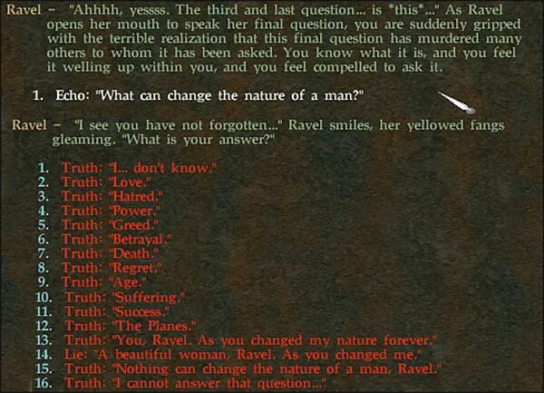 Can change the game. What can change the nature of a man planescape. what can change the nature of a man planescape рус. вопрос рейвел planescape. planescape torment dialogue.