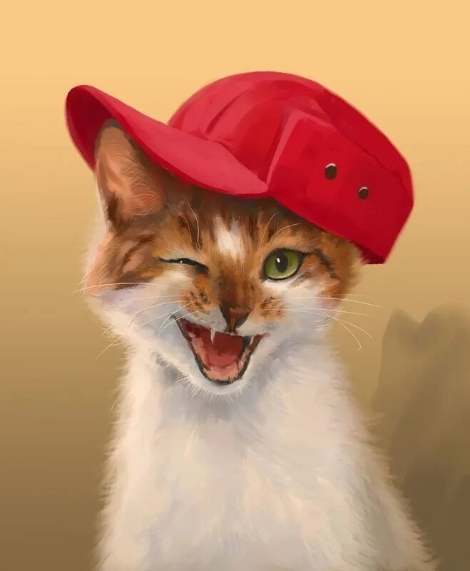 Держимся настроение хорошее. Кот в кепке. Приветик картинки прикольные. Рыжий кот в кепке. Смешные картинки приветствия.