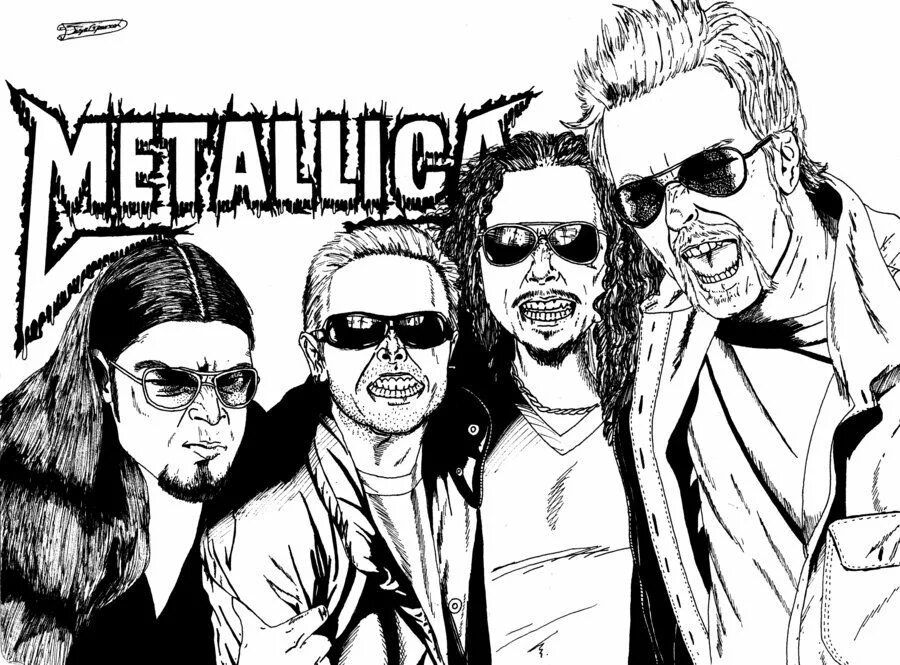 Группа Metallica. Металлика рисунок. Рисунки рок групп. Рок группа иллюстрация. Say metal