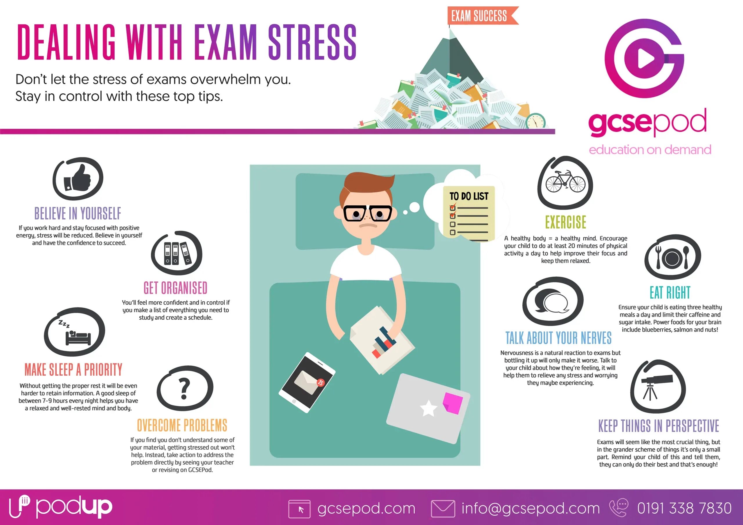 Exam stress. Coping with stress. Cope with stress. Coping with Exam stress. Dealing with stress.