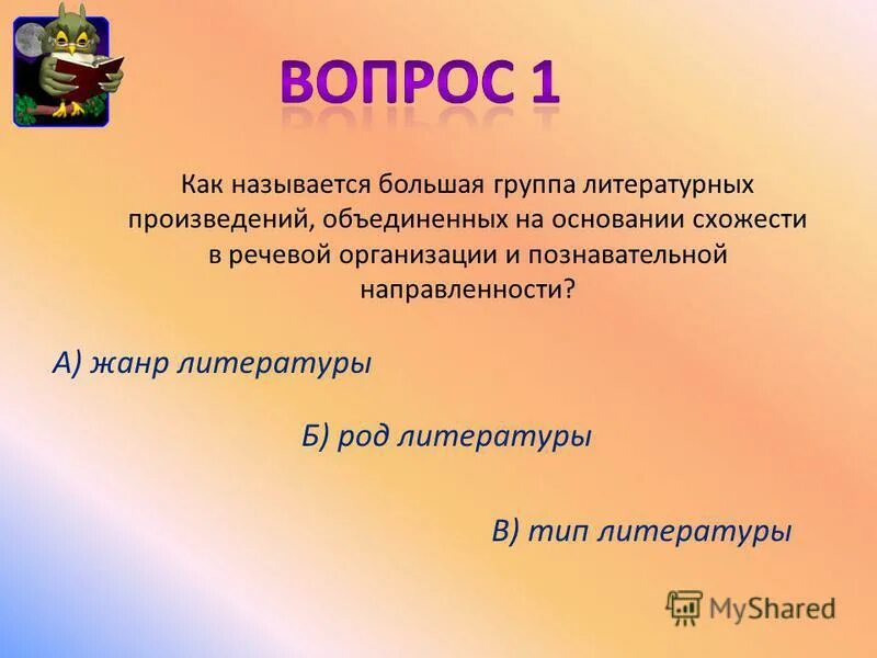 Вопросы теории литературы