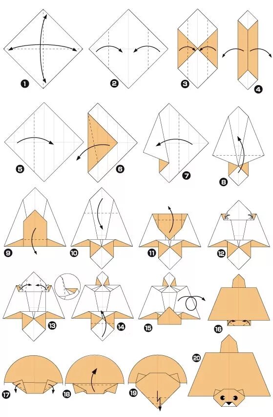 Écureuil En Origami Tutoriel Niveau Moyen Gratuit Tuto-Origami.fr #origami #plia