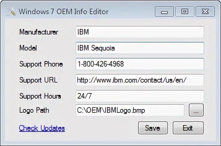 Edit information