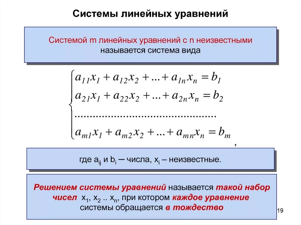 Какие системы являются линейными. Система линейных уравнений. Что такое система линейных уравнений (слу)?. Система алгебраических уравнений. Система линейных уравнений Слау.