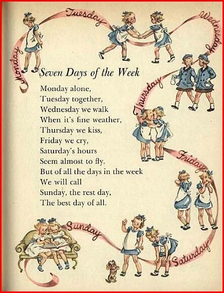 стих про дни недели на английском. стих про дни недели на английском. недели на английском. дни недели на английском языке. английские стихи дни недели.