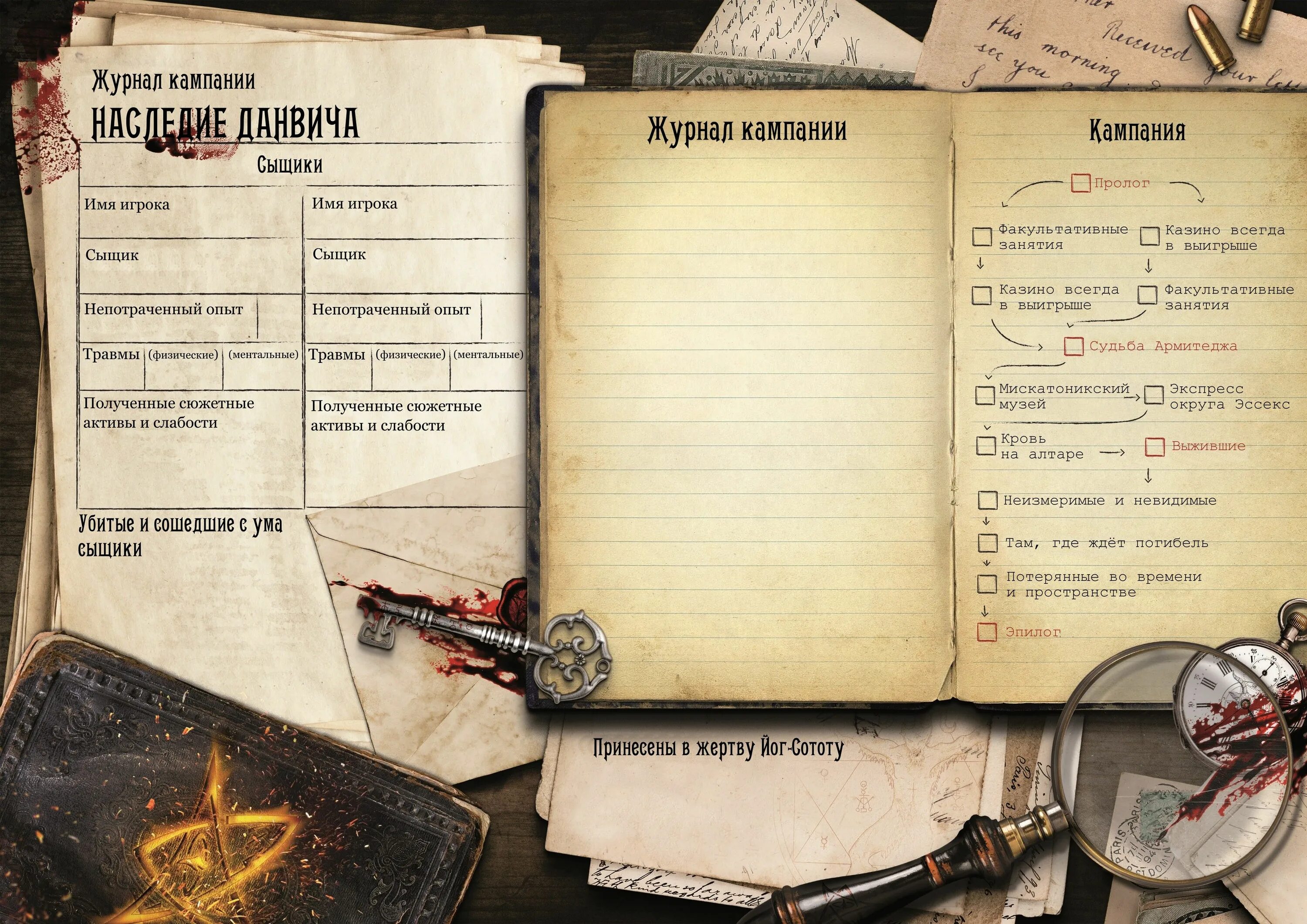 Дневник сыщика. Ужас аркхэма журнал компании. дневники в играх. записи детектива.