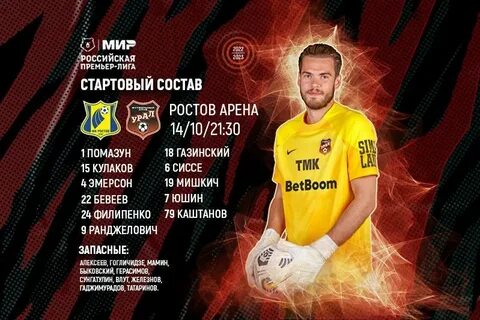 Ростов краснодар стартовые составы
