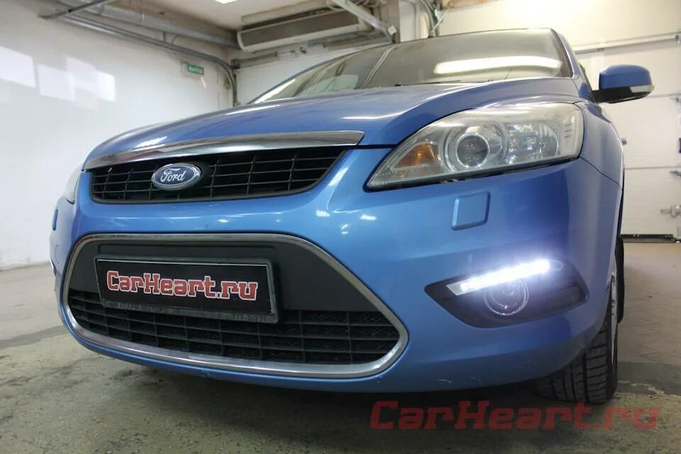 Ходовые огни Форд фокус 2. ДХО Ford Focus 2 Рестайлинг. Ford Focus 2 ДХО. ДХО для фокус 2 дорестайлинг.