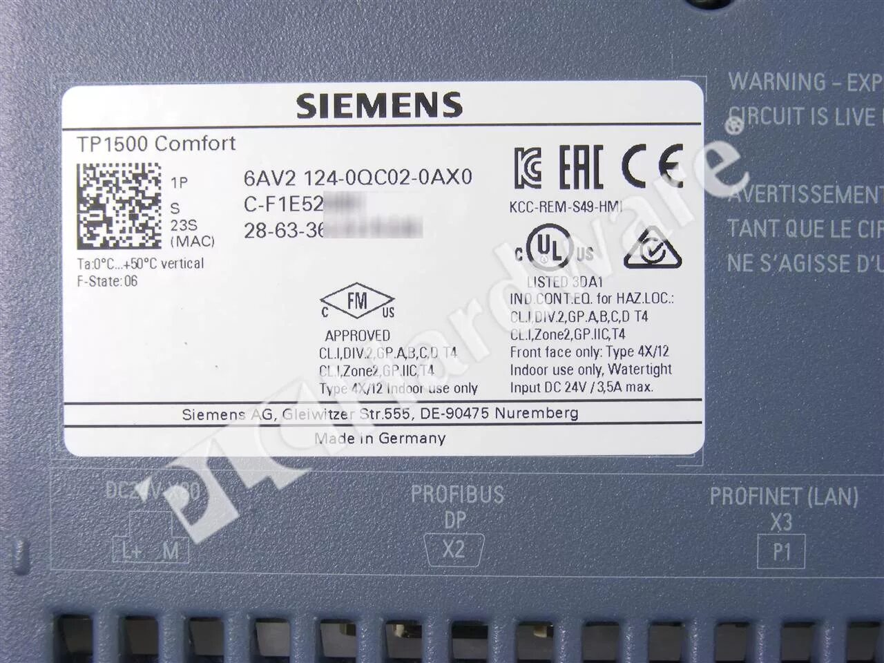 6av2124-0qc02-0ax0. SIMATIC tp1500 Comfort. Панель Siemens 6av2124-0qc02-0ax1. SIMATIC HMI tp1500 Comfort. Av 6 1p