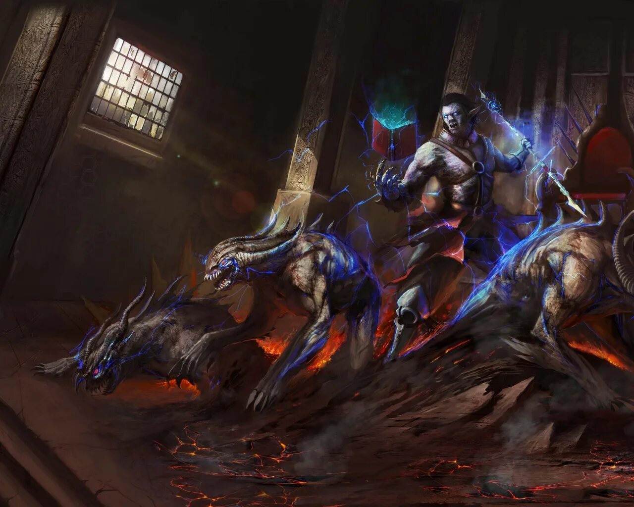 Сражение магов. Темное фэнтези. Королева нуалия тёмный эльф. 10 теней из магической битвы. Зеллос некромант.