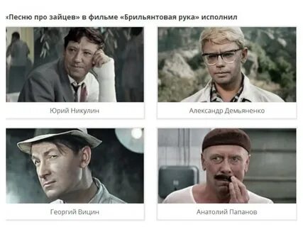 Тесты по актерам по фильмам