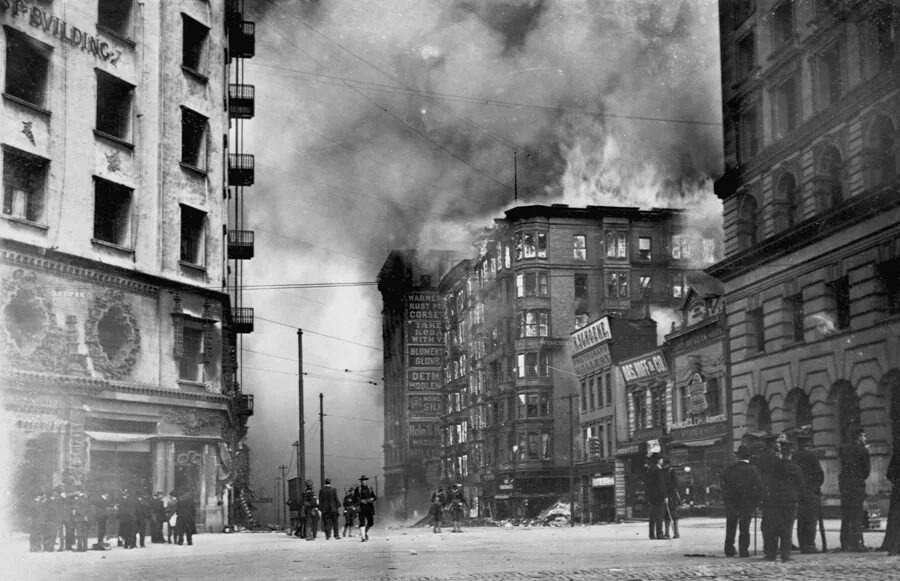 Землетрясение в сан франциско. Землетрясение в Сан Франциско 1906. Пожар в Сан Франциско 1906. Сан Франциско 1906 год. Землетрясение и пожар в Сан-Франциско в 1906 году.