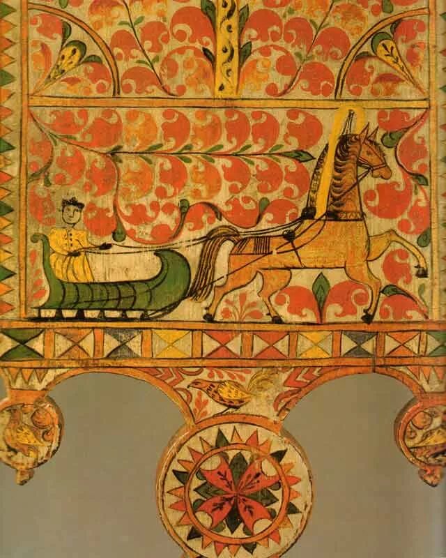 Борецкая роспись конь. Борецкая роспись прялка. Борецкая прялка. Фрагмент прялки. Фрагмент росписи старинной прялки.