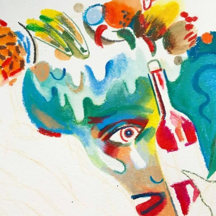 Цифровая живопись. Happy paintings. Акварель счастливая взрослая женщина. Happy paintings. Cheerful art.