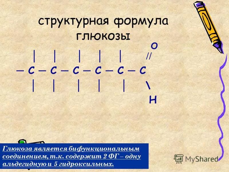 Глюкоза структурная формула. Наличие в глюкозе альдегидной группы