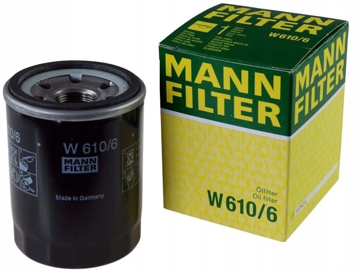 Масляный манн. Фильтр масляный Mann w6106. Масляный фильтр MANNFILTER w610/6. Mann w6106 Honda. Фильтр масляный Mann w7061.