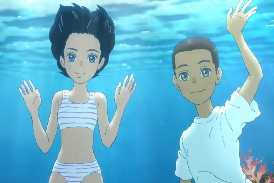 Дети моря дата выхода. Аниме дитя моря сора. Дети моря дата выхода. Герои аниме дети моря. Дитя моря сора и лука.