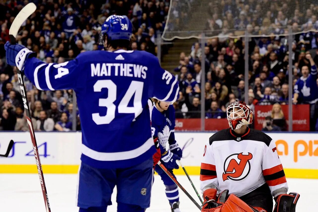 Гол за пятьдесят. Остон Мэттьюс Auston Matthews. Нью джерси Торонто. Toronto vs New-Jersey. Toronto Maple Leafs.