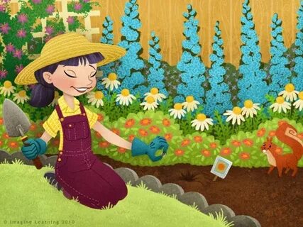 Alex is in the garden