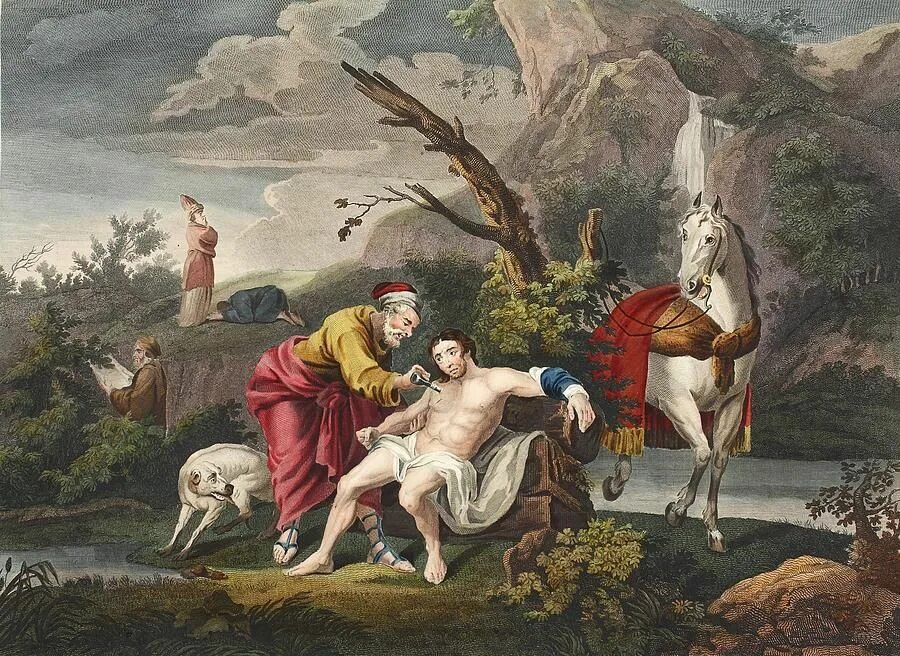 Самарянин отзывы. William Hogarth добрый самарянин. Милосердный самарянин. The good Samaritan Хогард. Милосердный самаритянин картина.