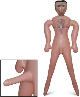 Blow-Up Doll Tony Inflatable Male Sex Doll with Olivia black transsexual bl...