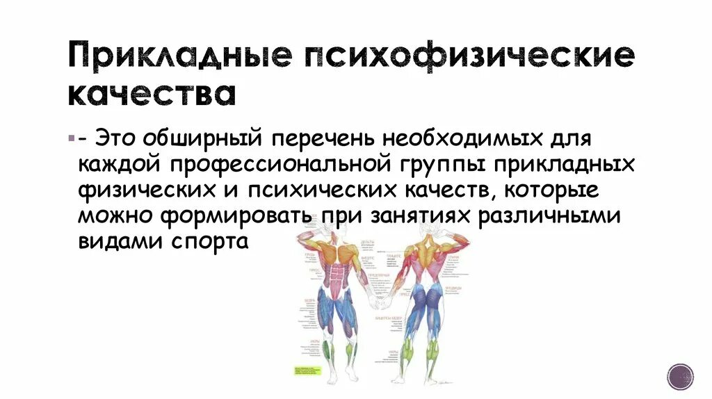 Прикладные психофизические качества. Прикладные физические качества. Психофизические особенности. Профессионально-Прикладная физическая подготовка.