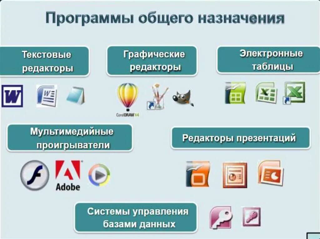 Виды электронных данных. Программы общего назначения. приложения общего назначения. программное обеспечение общего назначения. виды программ для работы.