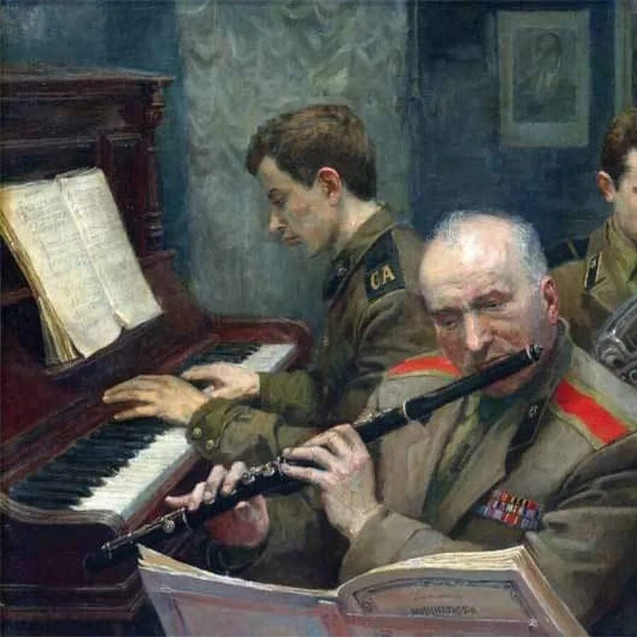 Военный оркестр в живописи. Глинка солдатская песнь читать