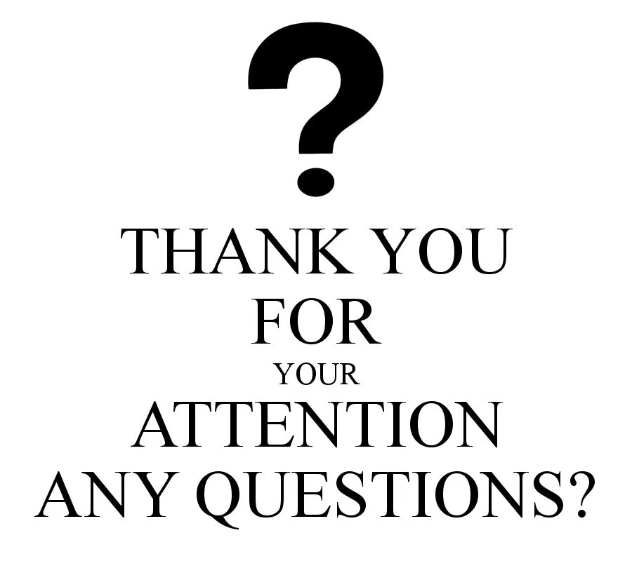 Got your attention. Thank you for your attention any questions. Thank you for your attention. Any questions. Thanks for your attention any questions.