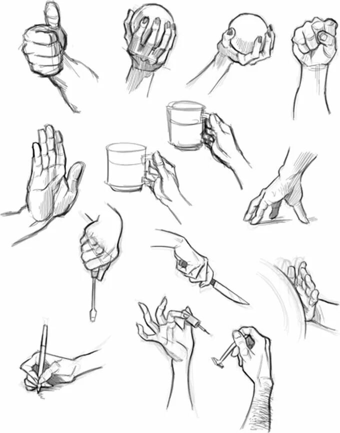 Зарисовки рук. Руки для рисования. Наброски кистей рук. Скетчи рук.