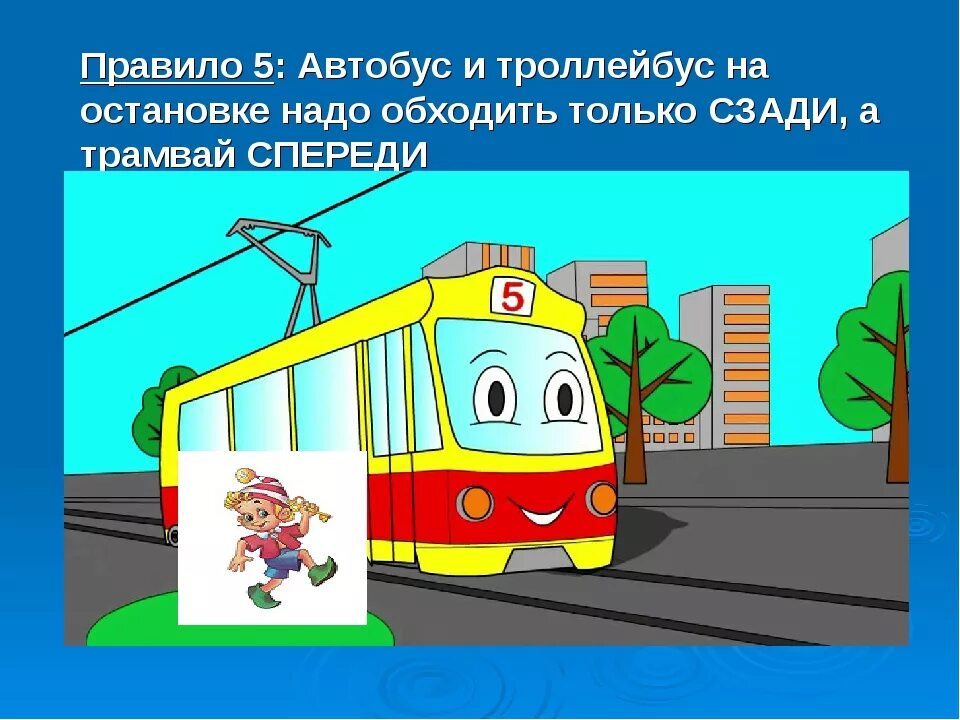 Автобус обходят спереди