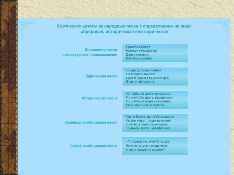 Виды русской песни. Виды народных песен. Виды жанров народных песен. Таблица Жанры народных песен. Жанры народной музыки.