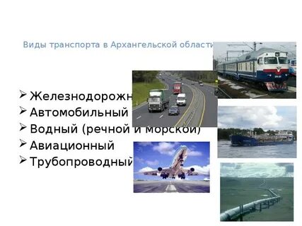 Виды транспорта железнодорожный авиационный