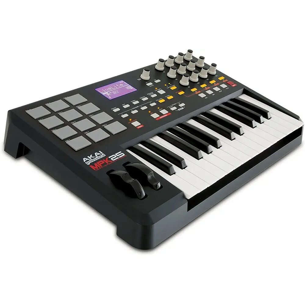 Полувзвешенная миди клавиатура. Akai pro mpk25. akai professional mpk 25. midi-клавиатура akai mpk25. akai midi mpk 25.