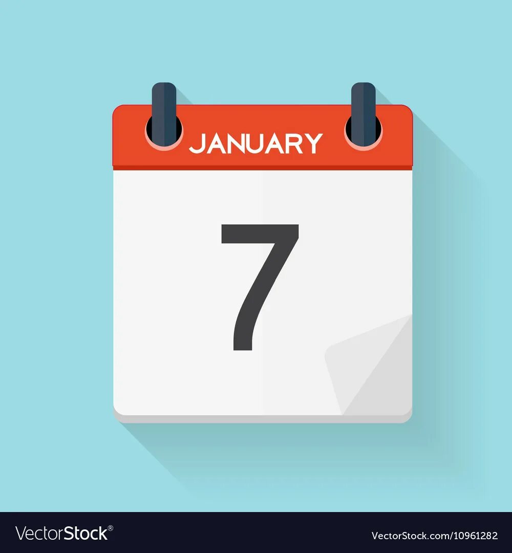 Календарь январь 7. Лист календаря 7 января. Страница календаря. Календарь иконка. Календарик плоский дизайн.