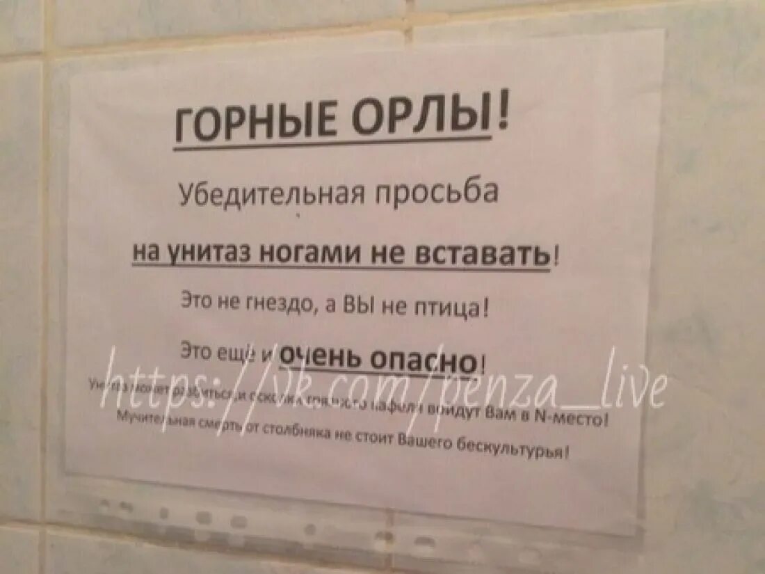 Можно ли вставать на унитаз. Объявление не вставать ногами на унитаз. просьба не вставать ногами на унитаз. объявление в туалет. забавные надписи в туалете.