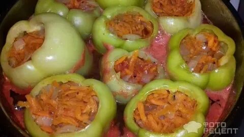 Болгарский перец фаршированный зеленью